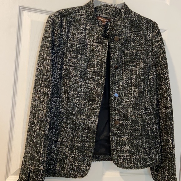 Adrienne Vittadini Grey Multi Jacket Size 4 - Picture 2 of 13